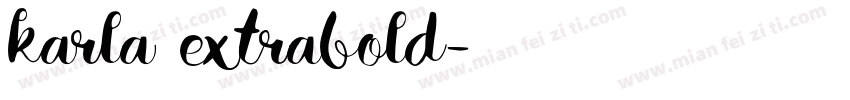 karla extrabold字体转换